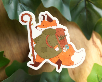 Adventuring Fox Vinyl Sticker
