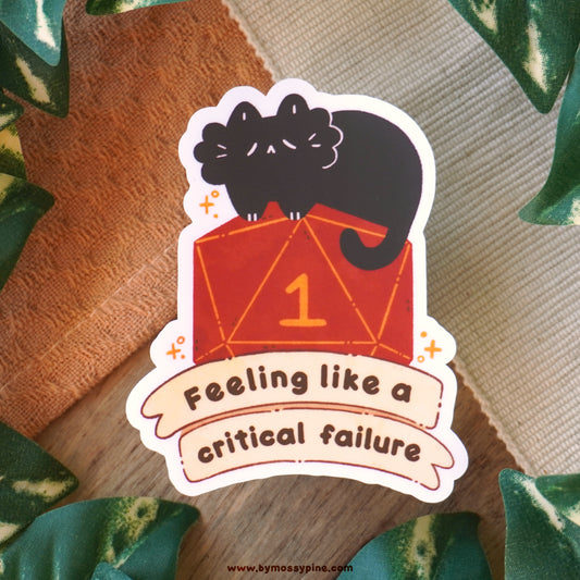 Critical Failure D1 Cat Vinyl Sticker