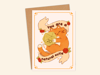 Natural Cutie D20 | Single Postcard