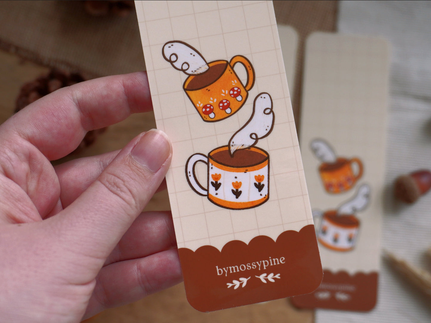 Books & Tea Ghost Bookmark