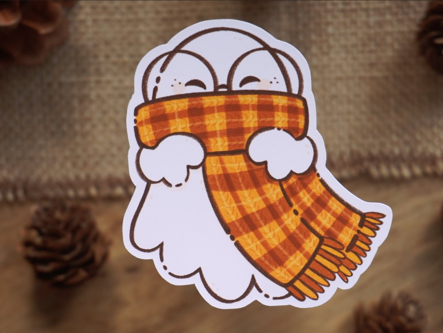 Scarf Ghost Sticker