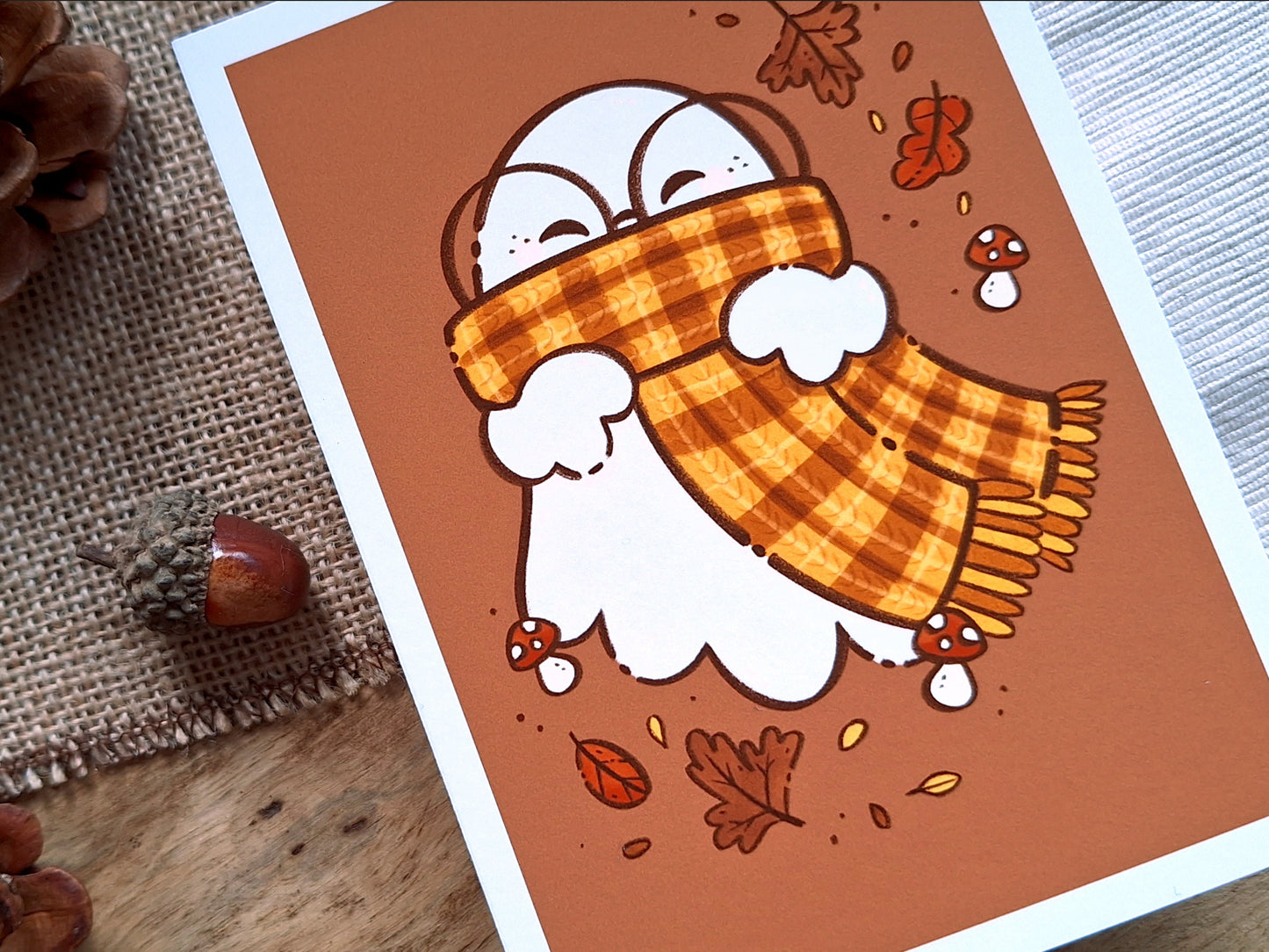 Scarf Ghost Art Print