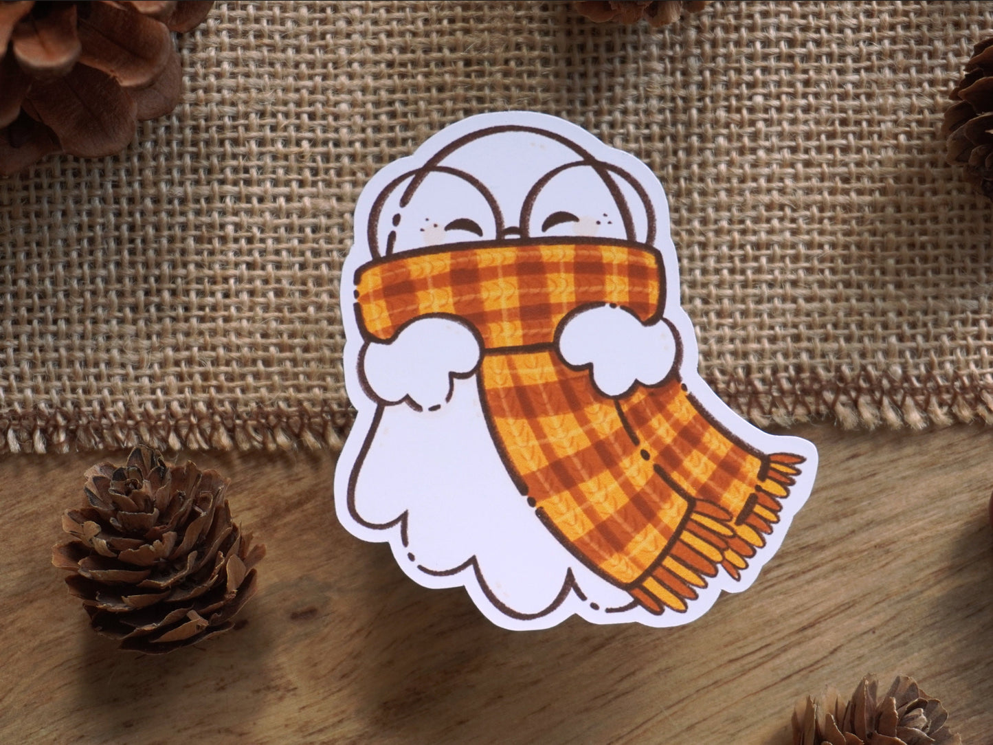 Scarf Ghost Sticker