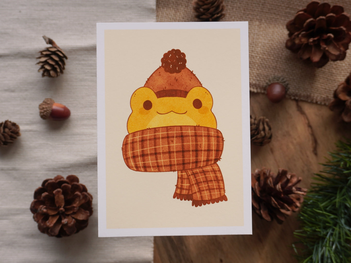 Scarf Frog Art Print