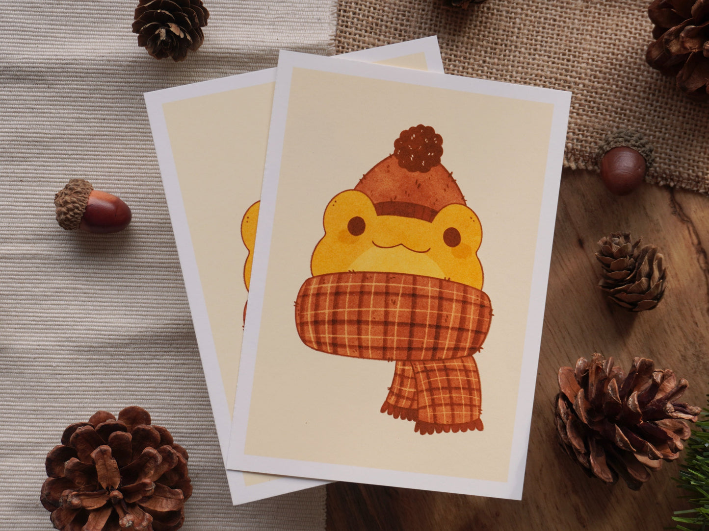 Scarf Frog Art Print